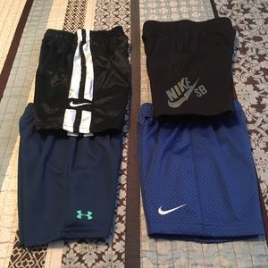 Boys NIKE/Under Armour shorts. Size 4t.